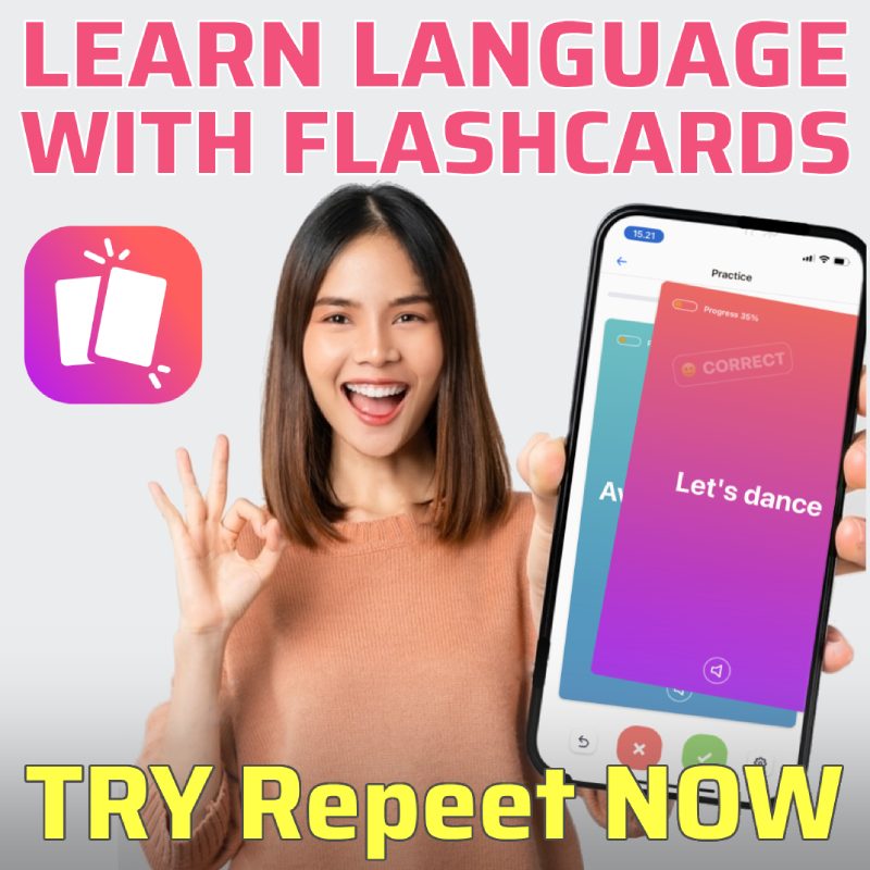 Repeet language learning app 