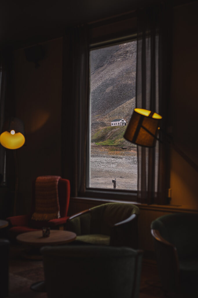 a lounge room window view at coal miners lodge hotel